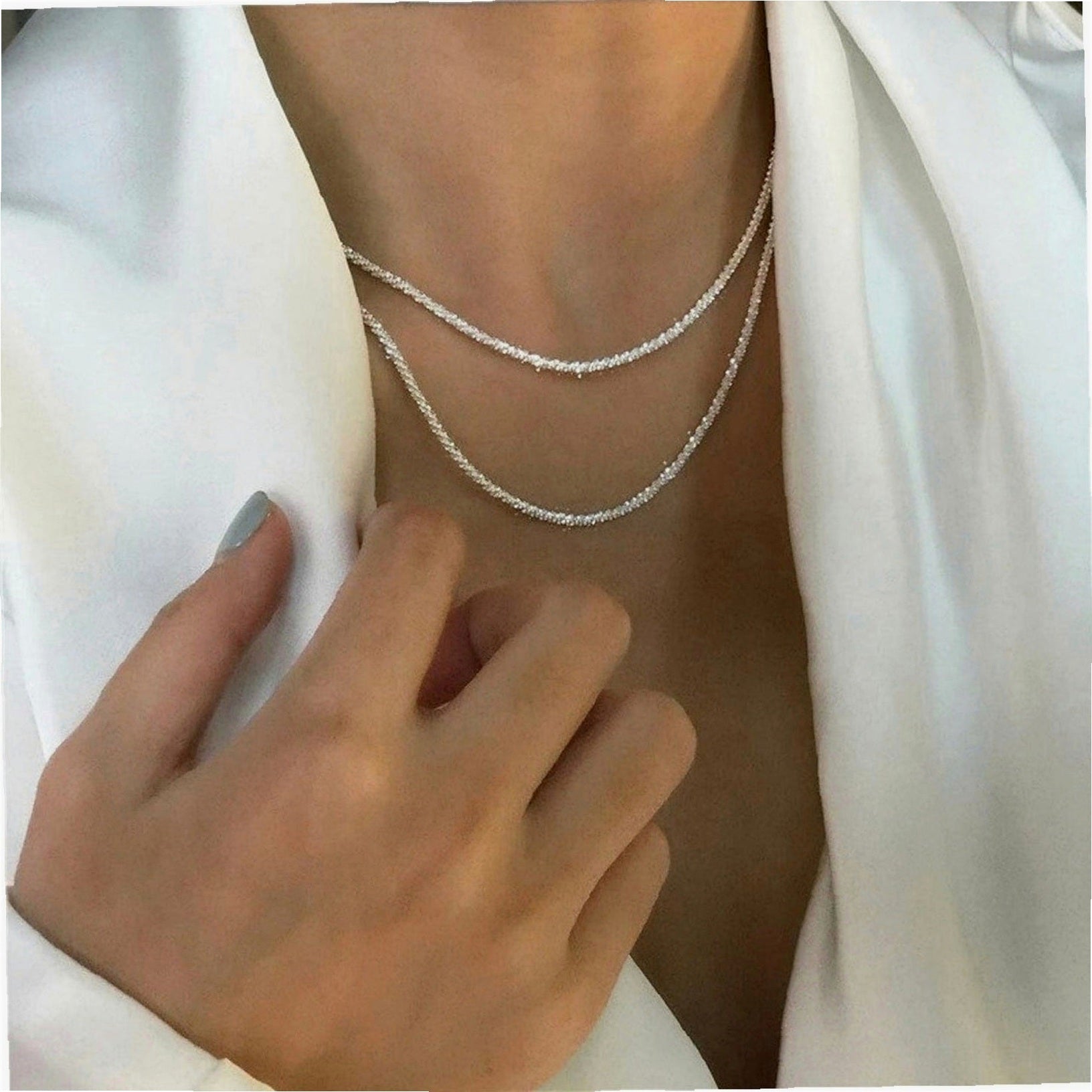 Starry Light Necklace Silver Set